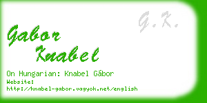 gabor knabel business card