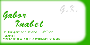 gabor knabel business card